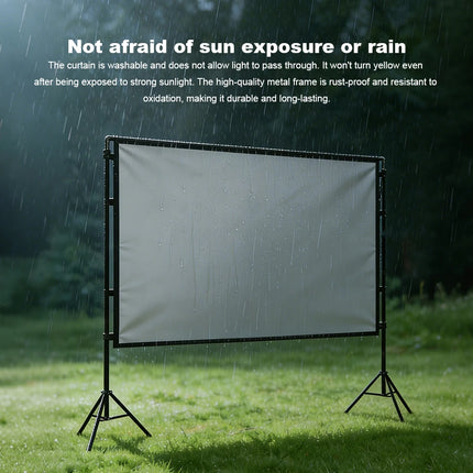 120 Inch Portable Floor Rising Projector Screen with ALR Fabric for Home Theatre Use