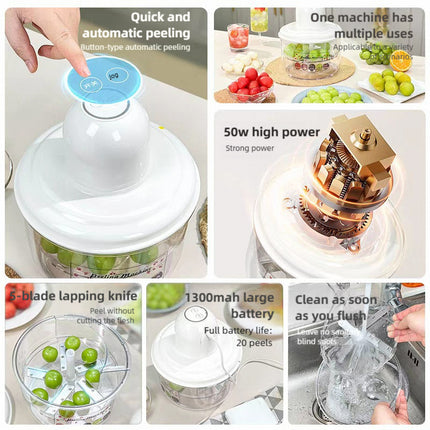 Automatic Electric Grape Peeling Machine for Green Grapes and Soft Fruit Preparation