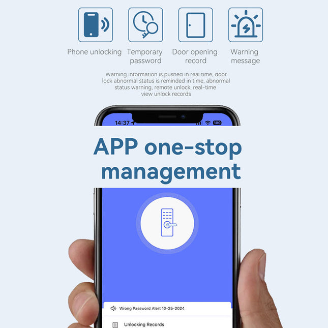 Smart Split Lever Door Lock – Multi-Access Keyless Entry for Homes & Offices