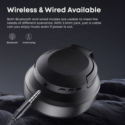 Wireless Active Noise Cancelling Headphones with Transparency Mode Extra Bass 39H Playtime