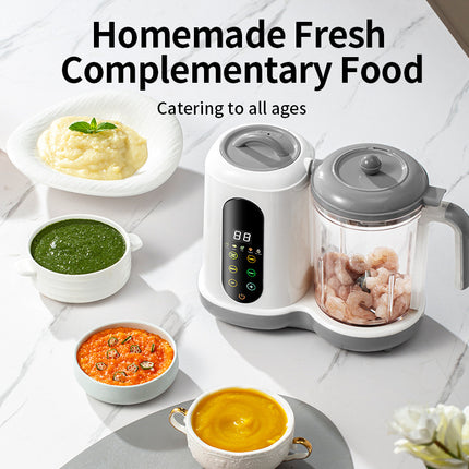 Portable Food Steamer Blender and Grinder 3-in-1 Electric Food Processor 450W