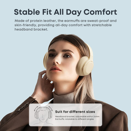 Wireless Active Noise Cancelling Headphones with Transparency Mode Extra Bass 39H Playtime