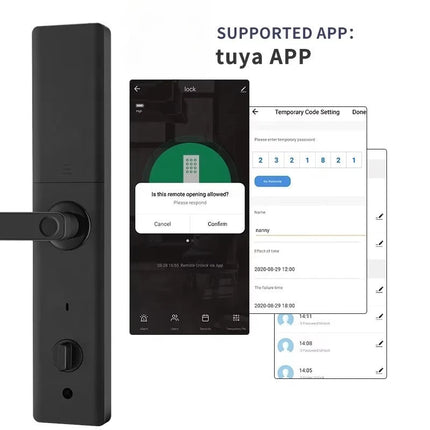 Smart Fingerprint Door Lock with App Control, Key Access, and External Doorbell