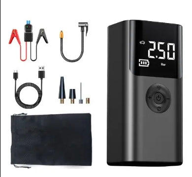 Rechargeable Compact Car & Bike Battery Booster with Built-in Tire Inflator