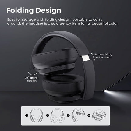 Wireless Active Noise Cancelling Headphones with Transparency Mode Extra Bass 39H Playtime