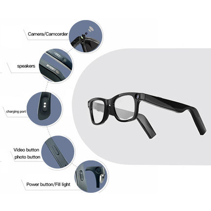 Wireless Smart Glasses with Bluetooth 5.4, 32GB Built-In Storage, IP65 Waterproof, Up to 7 Hours Playtime