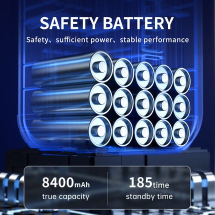 6-in-1 Portable Car Jump Starter with LED Light, Air Compressor & Multi-Function Power