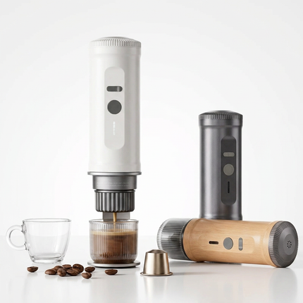 Portable Rechargeable Espresso Coffee Maker 20 Bar Pressure Handheld Travel Coffee Machine