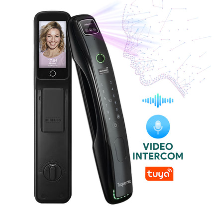 Smart Biometric Face Recognition Door Lock with Camera Doorbell and App Control