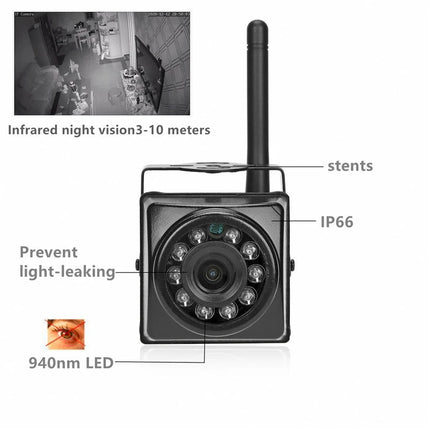 Waterproof WiFi Outdoor Security Camera 3.6mm Lens TF Card Slot