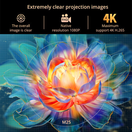 4K Smart Projector – Android 15, 1600 ANSI Lumens, Auto Focus & Keystone Correction