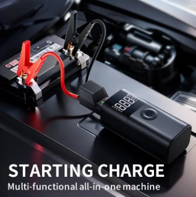 Rechargeable Compact Car & Bike Battery Booster with Built-in Tire Inflator