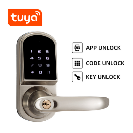 TUYA Bluetooth Smart Door Lock with Digital Keypad for Wood and Aluminium Doors