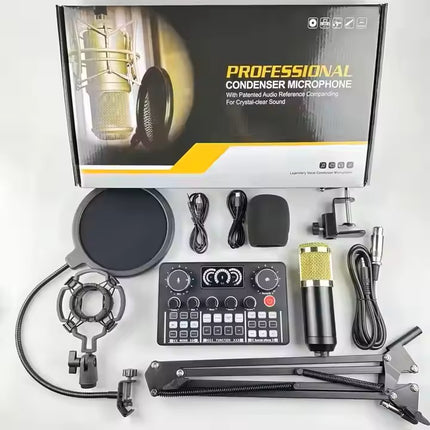 Portable Sound Card and Bluetooth Microphone Kit for Livestreaming & Podcasts