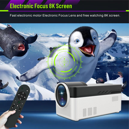 Full HD Smart Projector Android 11 WiFi 6 Dual Band 350 Lumens Portable Home Cinema