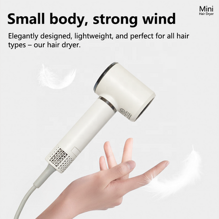 Portable High Speed Hair Dryer 110000RPM with LED Display 5 Speed Temperature Settings