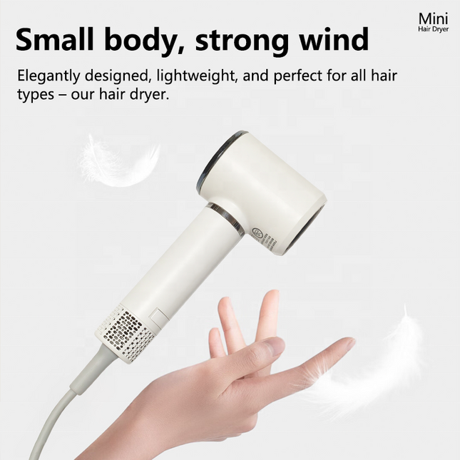 Portable High Speed Hair Dryer 110000RPM with LED Display 5 Speed Temperature Settings
