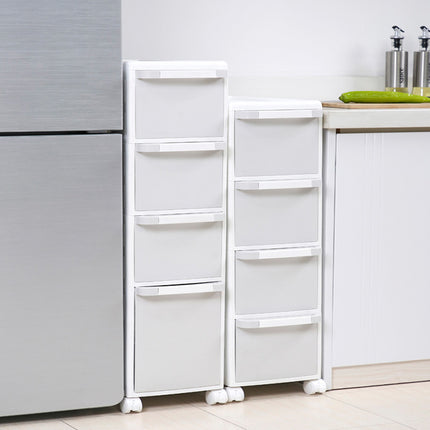 Modern 3-Layer Plastic Storage Drawer Cart with Wheels – Bathroom & Home Organizer