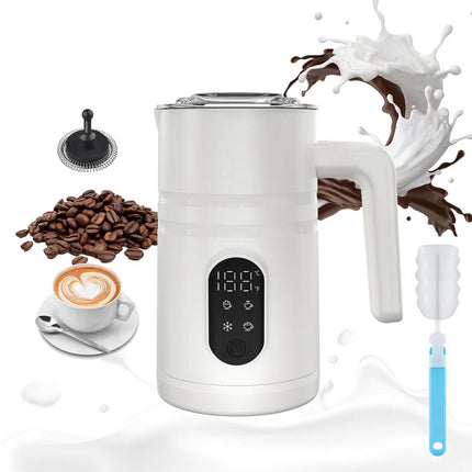 Premium 4-in-1 Milk Foam Maker & Warmer – Quiet 400W Electric Frothing System for Home Coffee Bar
