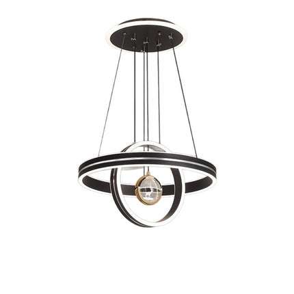 Modern LED Crystal Chandelier Ceiling Light White for Living Room Dining Area