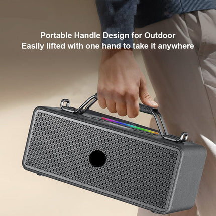 150W Portable Bluetooth Speaker with Dual Wireless Microphones, Multi-Mode Playback and Type-C Charging