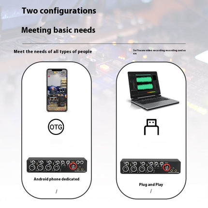 USB Audio Interface 4-Channel with 48V Phantom Power, 192kHz/24-Bit Recording & USB Connectivity
