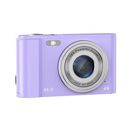 Portable 4K Digital Camera with 2.8" IPS Screen, 16x Zoom, LED Light & USB Webcam