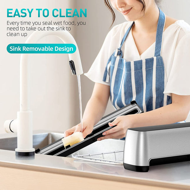 Portable Automatic Vacuum Sealer Machine with LED Touch Controls and 5mm Wide Seal Strip