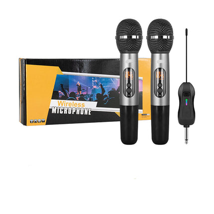 Portable Wireless Karaoke Microphone with Metal Body and Cardioid Pickup for Home and Stage Use