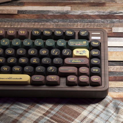 125-Key Retro Forest PBT Keycaps Set – MOA Profile for MX Switch Mechanical Keyboards