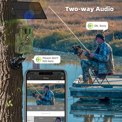 4MP Solar Wildlife Camera with 4G AI Motion Detection & Color Night Vision