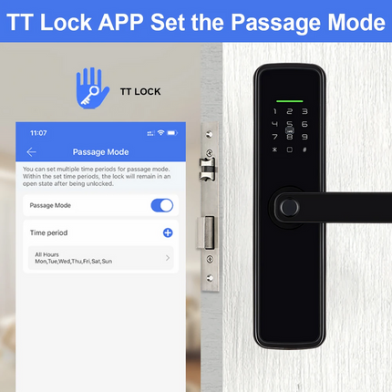 Biometric Fingerprint Smart Door Lock – Keyless Entry with Password, Card, and Mechanical Key