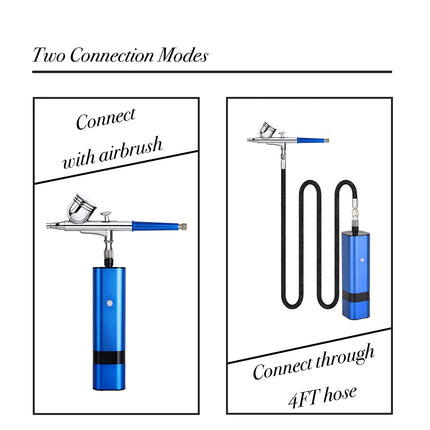 Cordless Portable 32 PSI Airbrush Kit for Makeup Nail Art Tattoo and Cake Decorating
