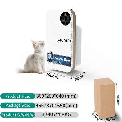Remote Control Air Purifier High CADR Low Noise Indoor Air Cleaner