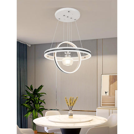 Minimalist LED Crystal Ceiling Light for Bedroom Dining Room Gold Finish