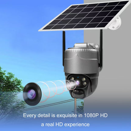 3MP Solar Powered Wireless Security Camera with Pan Tilt and Night Vision