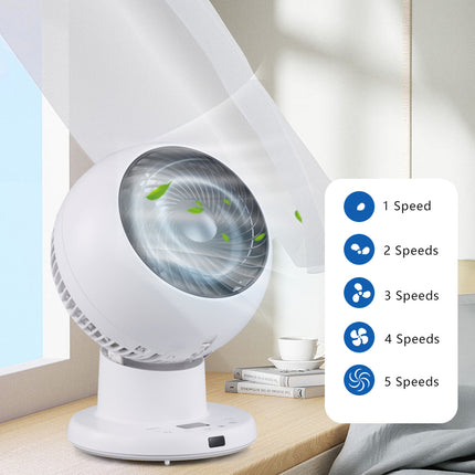 Portable Digital Air Circulator Fan with Remote for Home Office and Desk Use