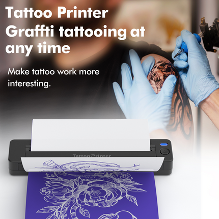 Compact A49 Thermal Printer – Rechargeable, Inkless Printing for Documents, Labels & Tattoo Templates