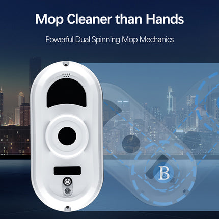 Rechargeable Glass Window Cleaning Robot 2800Pa Suction Auto Water Spray 90W