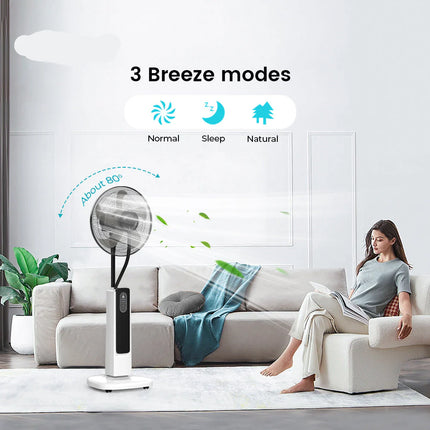 Smart Pedestal Cooling Fan with Water Mist System & Remote Control – 2L Reservoir