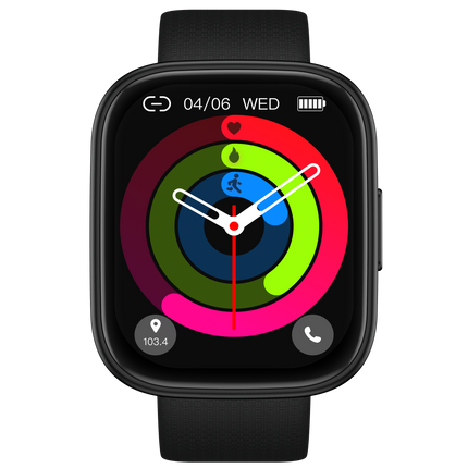 Smart Fitness Watch 2.06" AMOLED Display Heart Rate & Blood Oxygen Monitor