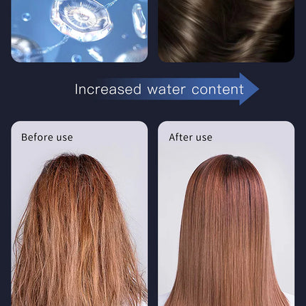 3-in-1 Ionic Hot Air Styling Brush with Adjustable Heat Control for Smooth & Curly Looks