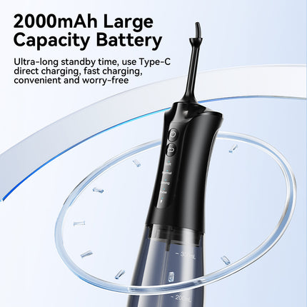 Portable Visual Water Flosser with 4 Modes, 350ml Tank & APP Monitoring