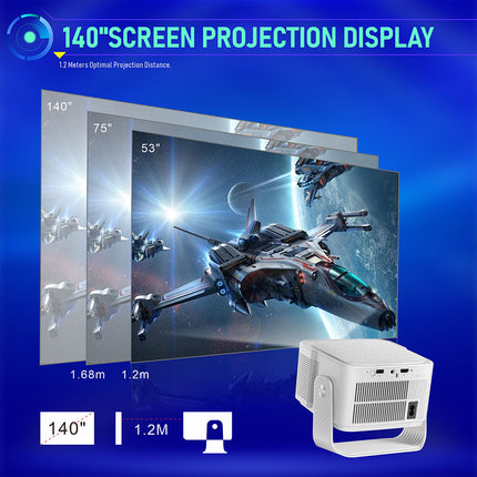 1080P Smart Home Projector Auto Focus Bluetooth Remote High Brightness