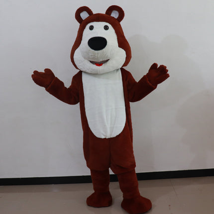 Full Body Plush Cartoon Bear Adult Mascot Outfit for Events Promotions