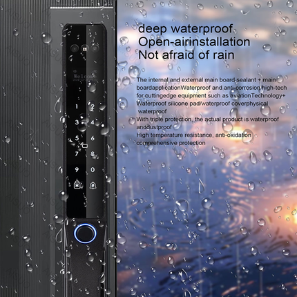 Smart Facial Recognition Door Lock with App Control Fingerprint Card Key and Password Access