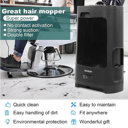 1200W Touchless Barbershop Vacuum Cleaner 2.6L Bagless Cyclone Hair Cleaning Station
