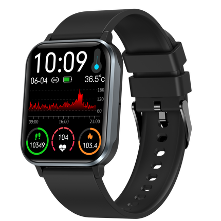 Rechargeable Fitness Smartwatch with Step Tracker, Multi-Sport Modes & Bluetooth Calls