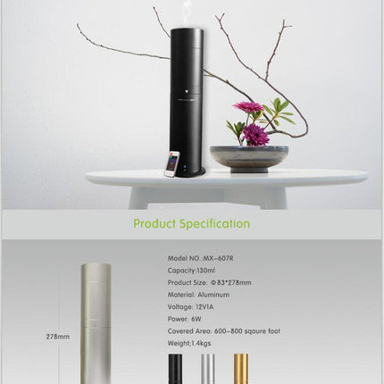 Cordless Smart Oil Diffuser with Bluetooth & WiFi Control, 100ml Tank, Aluminium Alloy, Portable Home Fragrance