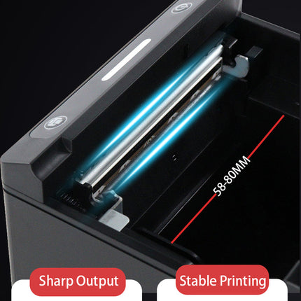 80mm Thermal Receipt Printer 300mm/s USB + WiFi & Bluetooth for POS Systems